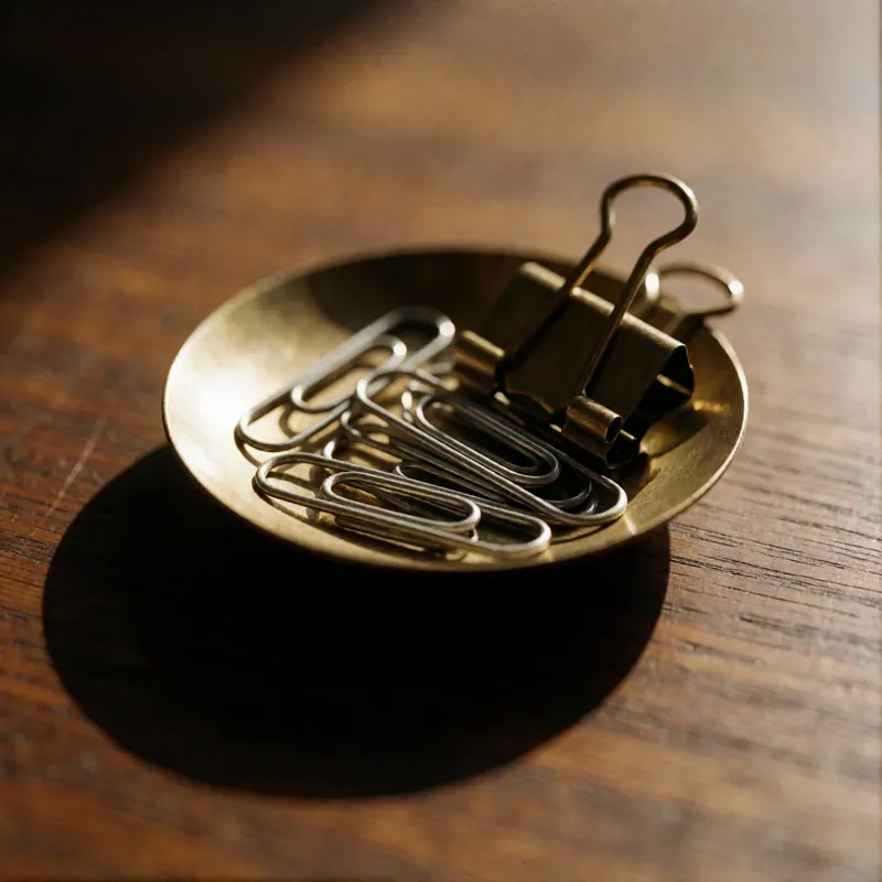 Paperclips on a desk at Woodside Insurance