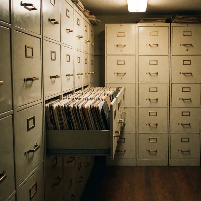 The records room at Woodside Insurance