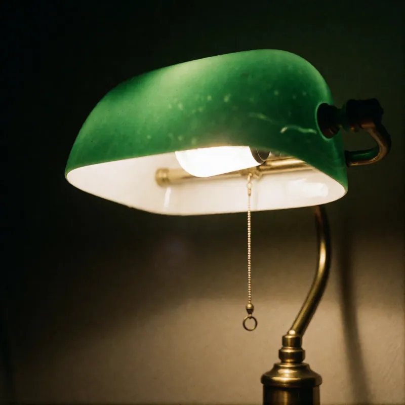 A desk lamp at Woodside Insurance